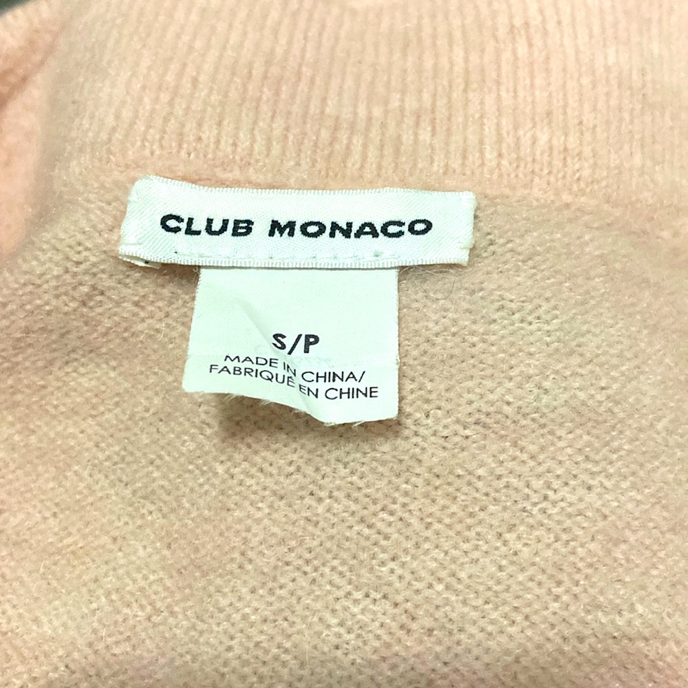 Club Monaco Charlotta pink wool blend off the shoulder sweater dress small
